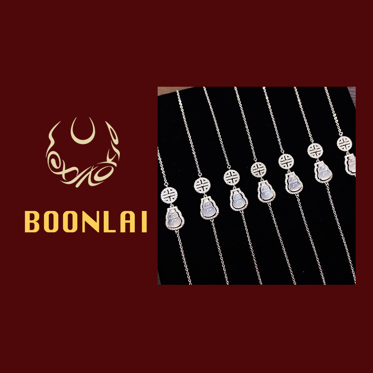 铜合金锆石手链 Boonlai新中式镶钻时尚葫芦手链轻奢链子饰品