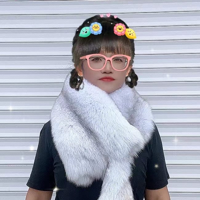 2024新款狐狸整皮去头款围脖