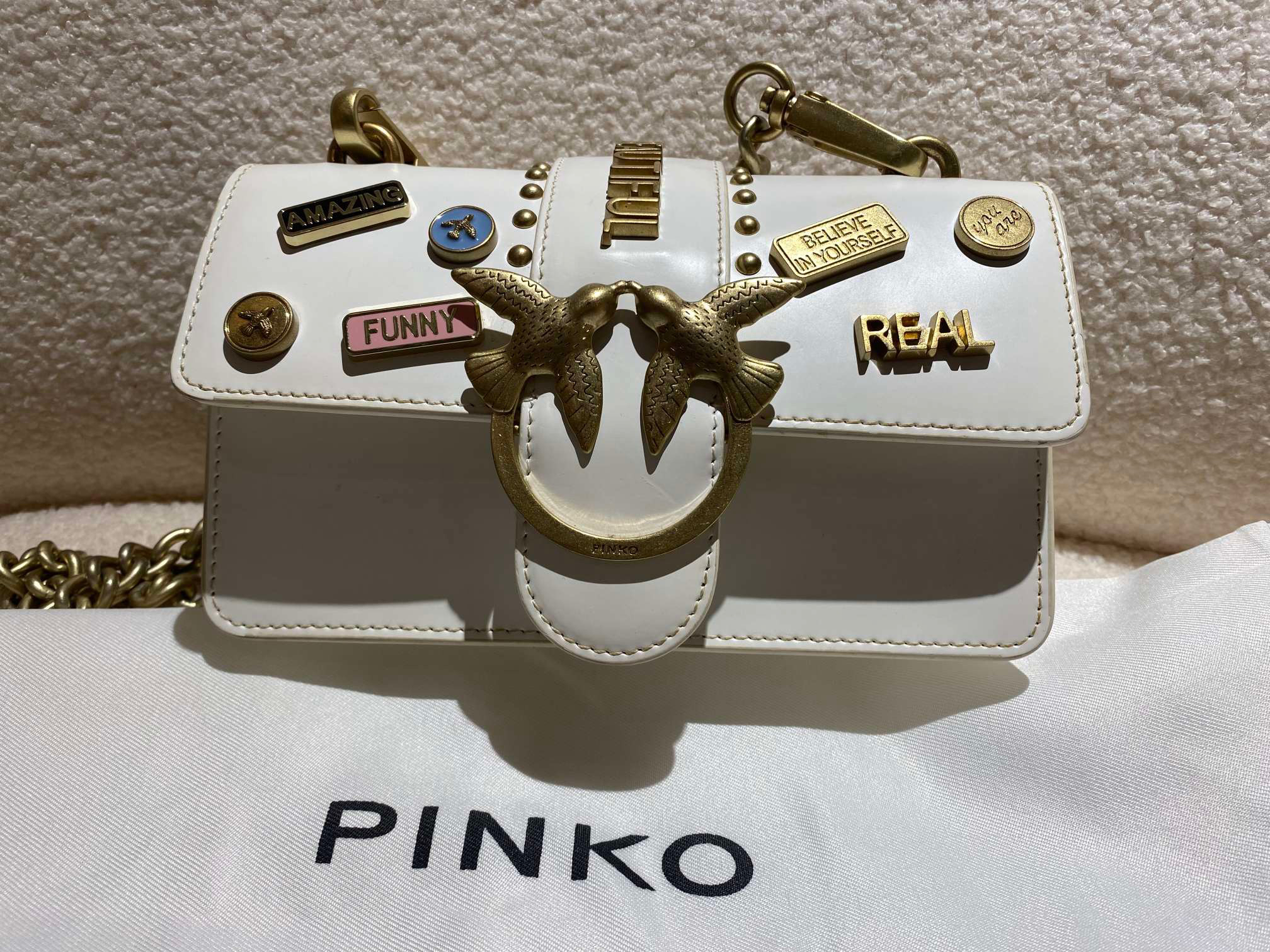 95新 PINKO 95新 Pinko蜜蜂单肩斜挎包/JW044