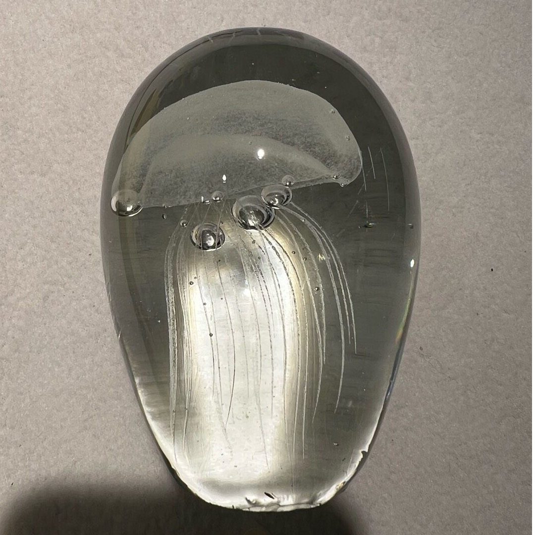 【仙琉园琉璃坊专属】透明夜光水母花球 （微瑕介意勿拍！）