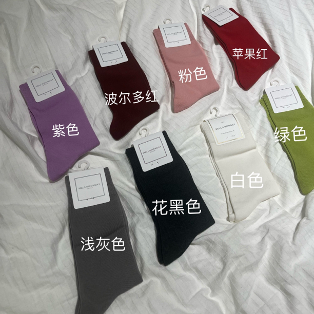 JSYC健身衣橱-新糖果纯色吸汗运动透气百搭健身运动袜