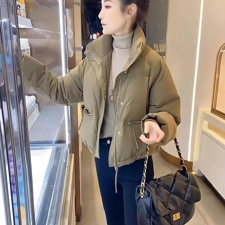 雅鹿年流行羽绒服女短款冬季新款小个子厚款爆款白鸭绒面包服外套