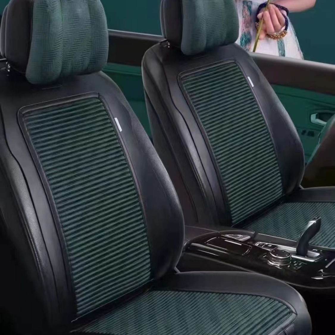 汽车坐垫四季通用小蛮腰坐垫新款养生马鞍坐垫防滑舒适透气冰丝垫