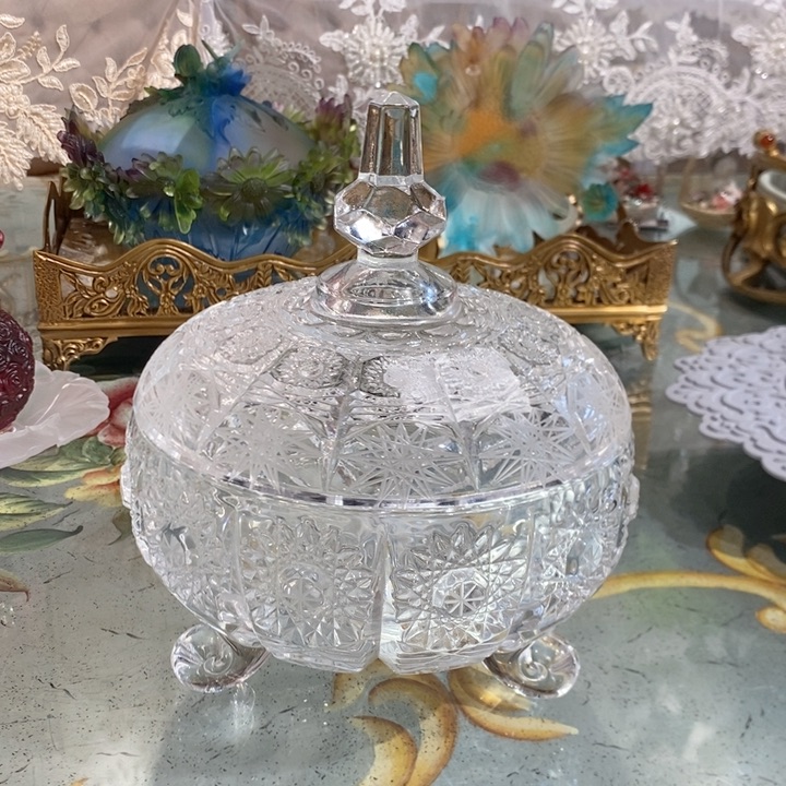 摆件211福利白水晶收纳盒果盒