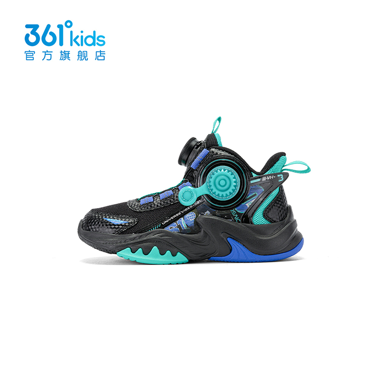 【商场同款】361°童鞋儿童男童篮球鞋2025秋季小童旋钮扣运动鞋子