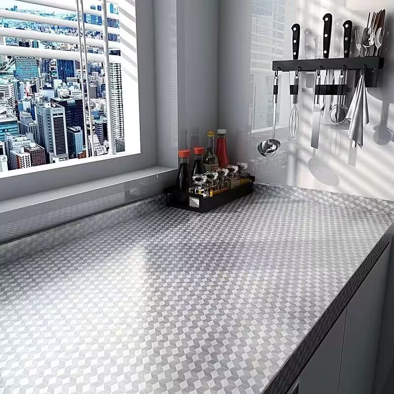 厨房防油贴纸橱柜防水防潮自粘墙纸翻新家具灶台厨柜子碗柜防烫纸