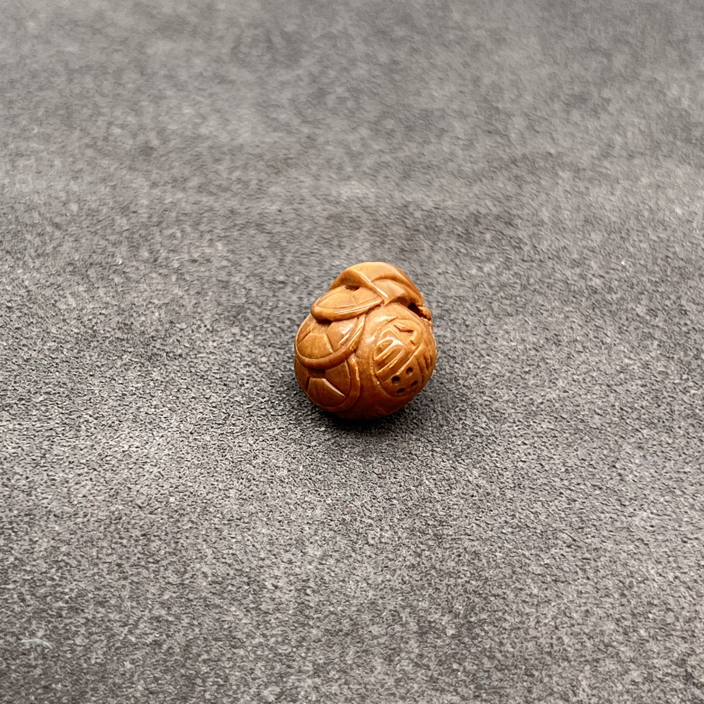 匠人吴【福袋~钱袋】纯手工雕刻野生桃核桃篮花篮儿童成人手链绳