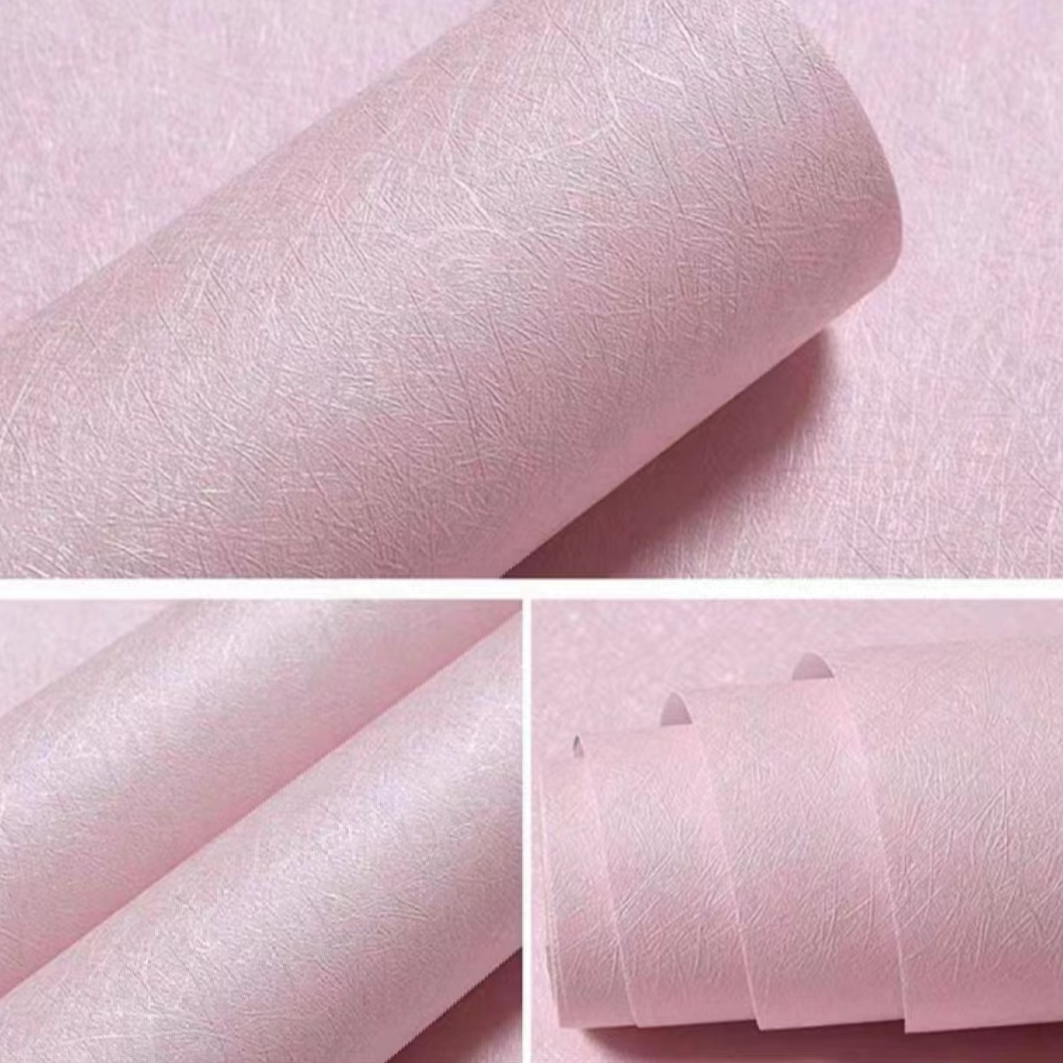 自粘防水办公室墙贴 粉色蚕丝 PVC 60cm*30m