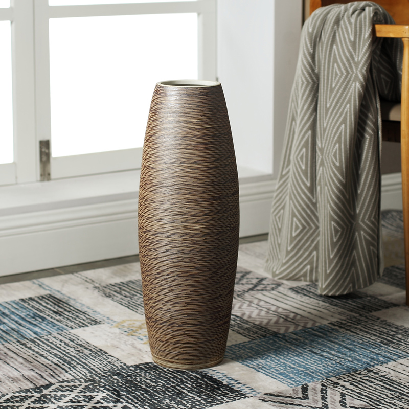 景德镇陶瓷落地花瓶中式复古客厅玄关大号样板房间电视柜边上角落