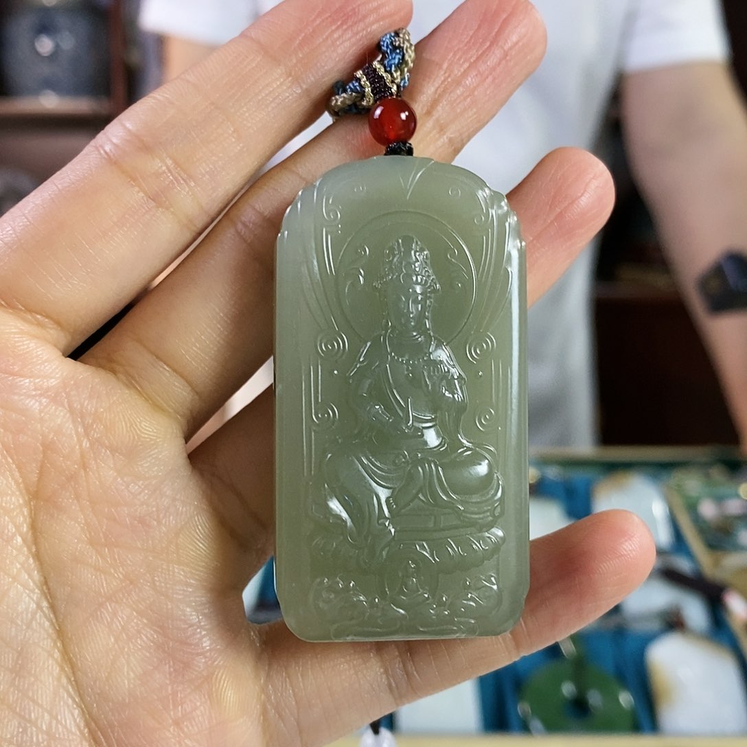 【闪购商品】和田玉吊坠双面雕刻未镶嵌