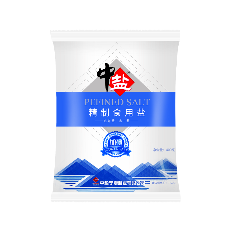 中盐精制食用盐400g