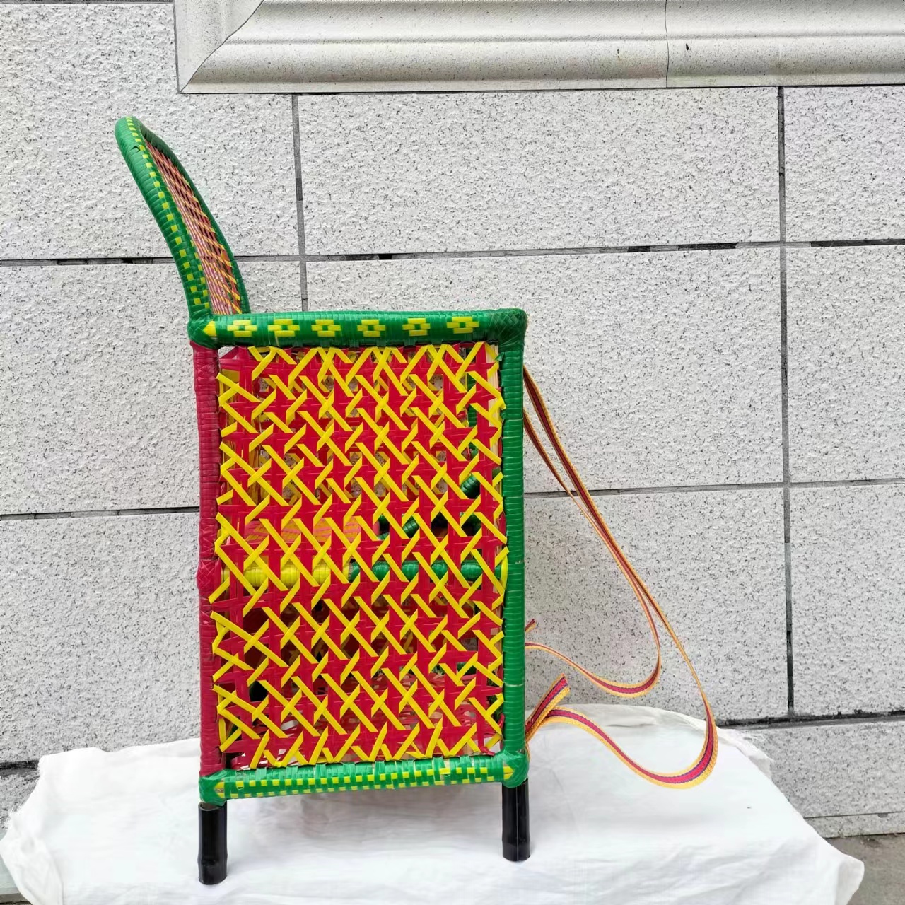 纯手工制作背小朋友背篓（高52公分宽31公分）