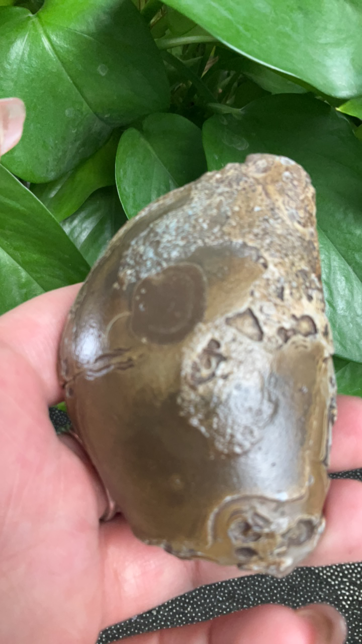 蛋白石泥石手把件