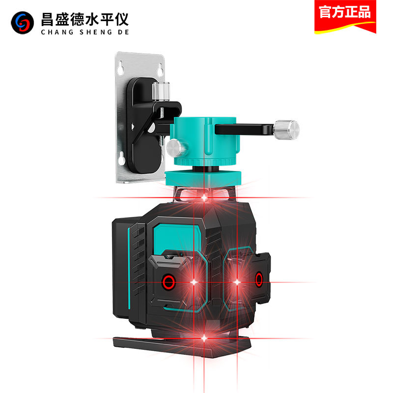 高亮红光12线贴墙仪16线贴地仪水平仪高精度强光激光自动打线室外