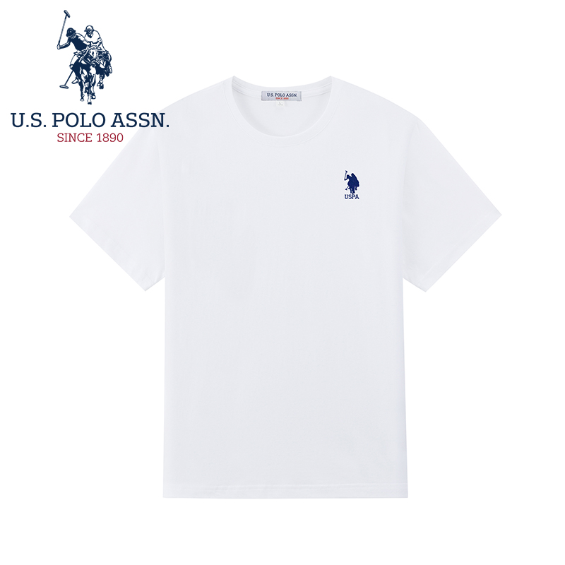 U.S. POLO ASSN.美式重磅纯棉夏威夷花马印花舒服百搭T恤24T2201