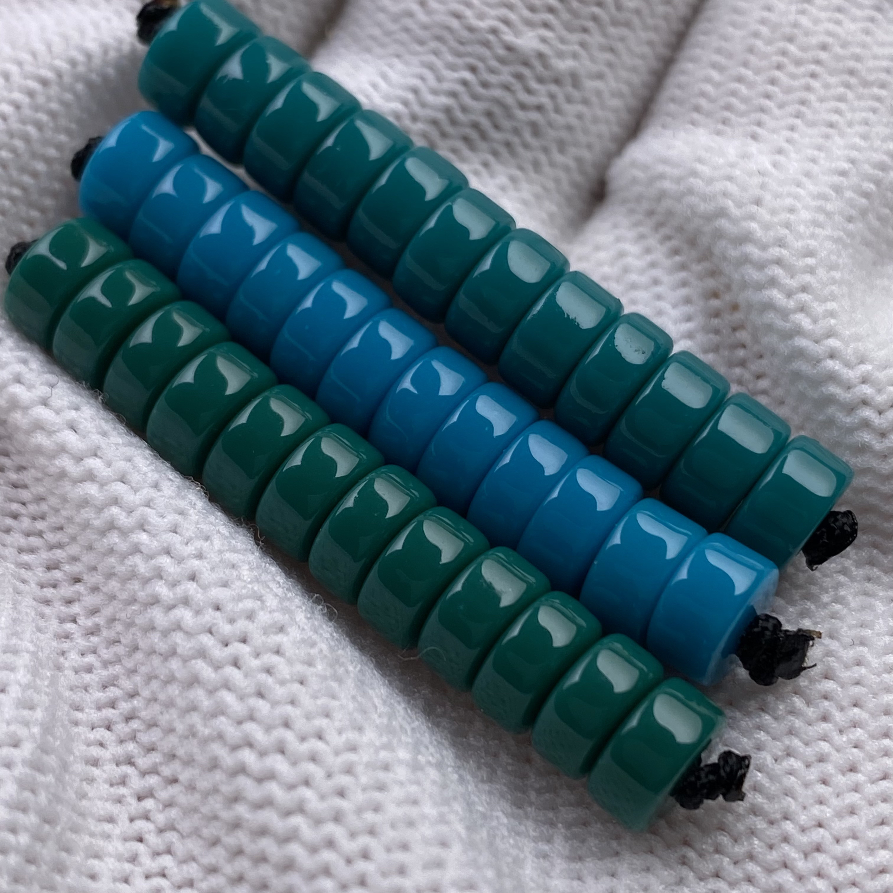 高瓷地狱色百搭星月菩提隔片6*3mm12颗平替百搭配饰蓝色隔珠