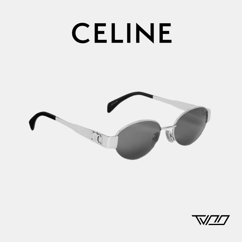 未使用 Celine/思琳 椭圆金属凯旋门复古墨镜太阳镜 lisa同款