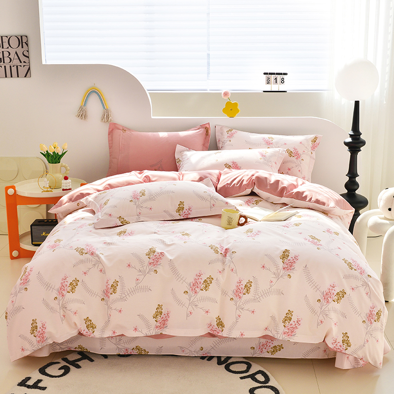 四季通用棉斜纹全棉100%棉四件套四季通用印花款单人双人床上用品