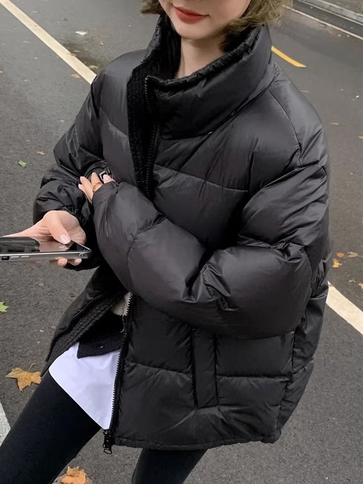 艾菜羽绒服新款爆款正品秋季黑色短款羽绒女士韩户外运动冬款
