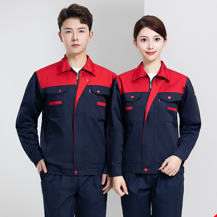 新款长袖工作服工服套装男女士耐磨工装保洁物业劳保服半韵假发片