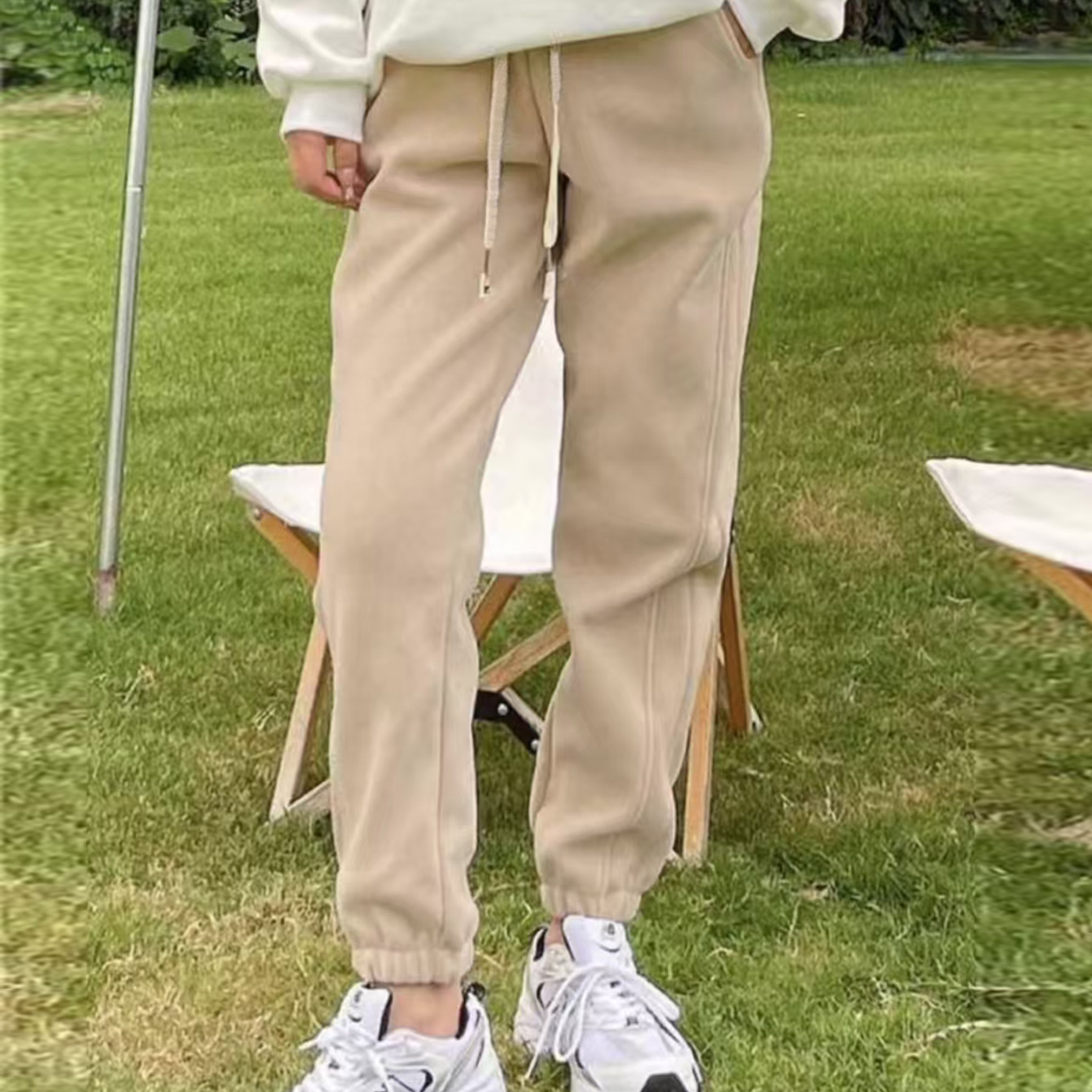 束脚休闲裤男女同款2024新款宽松显瘦卫裤防风裤P-2G99(微色差)