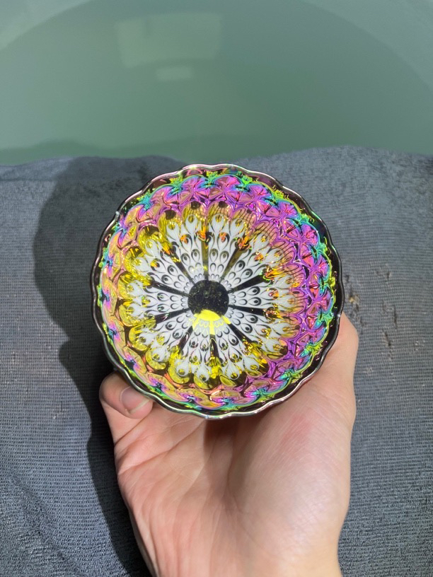 高端主人杯 梦幻之雨 品茗杯主人杯《七彩》太阳花