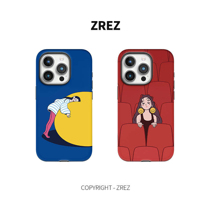 ZREZ 联名十三白插画[心情系列] 韩国菲林二合一手机壳适用于苹果