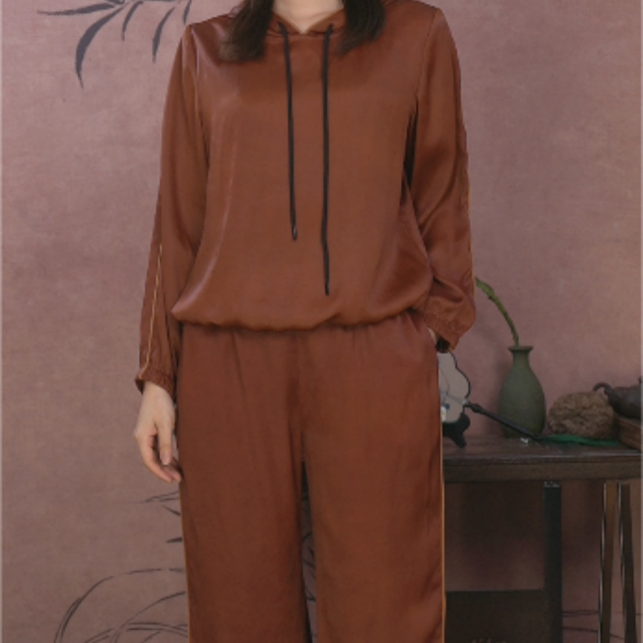 新款红云纱女装套装3366