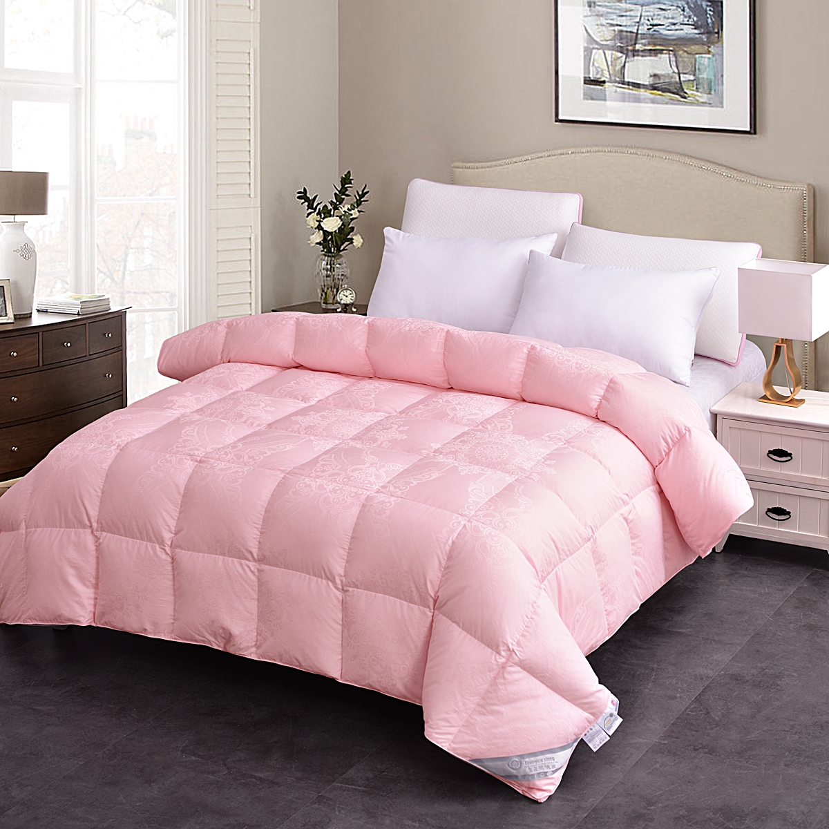 现充手挑鹅绒被95大朵吊绒直播纯棉高支高密被壳服帖静音加厚冬被