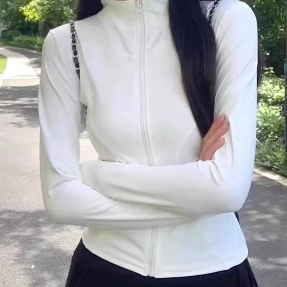 冰丝防晒衣女夏季紧身立领防紫外线外套透气2024新款冰防晒服-012