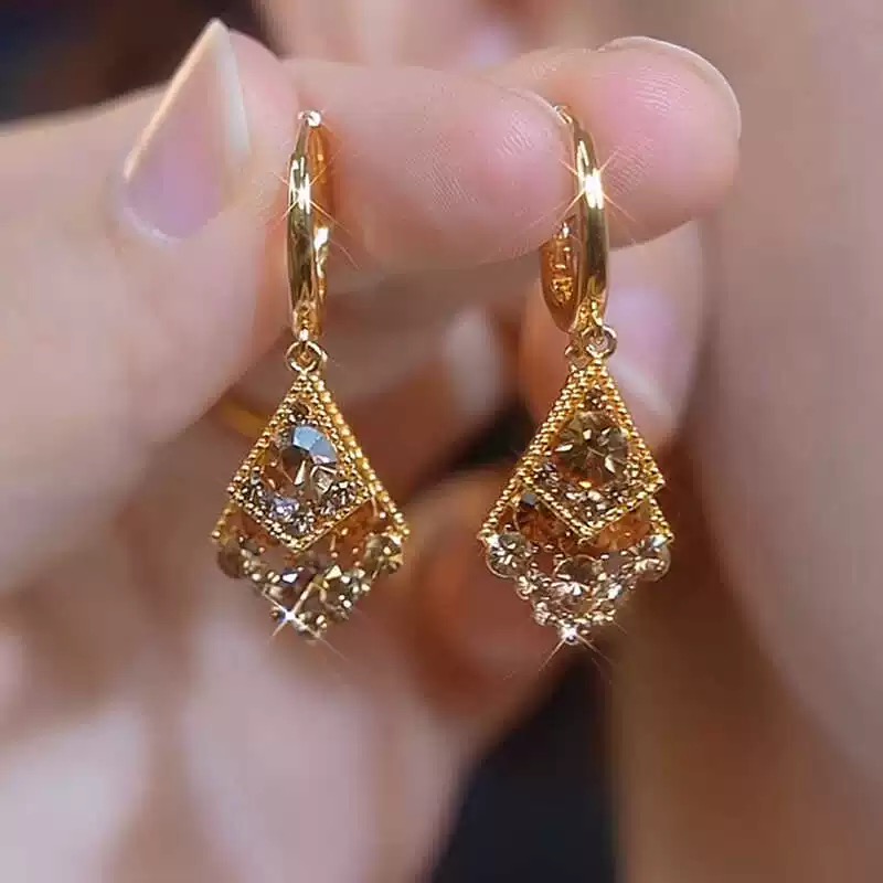 铜合金耳饰 气质轻奢百搭简约简约优雅精致网红设计师耳环F3218