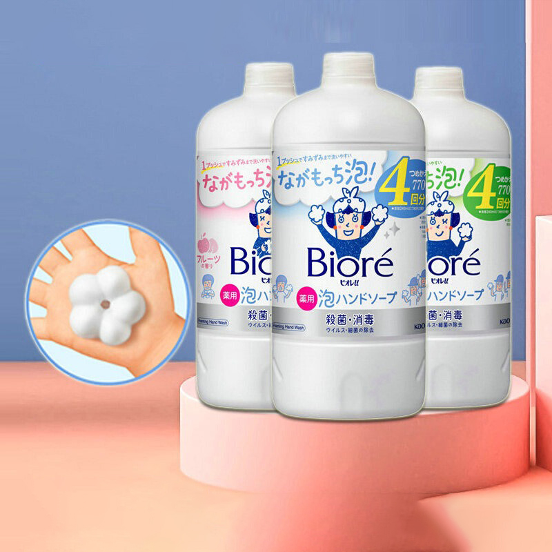 日本花王花朵泡沫洗手液替换装儿童宝宝泡泡清洁洗涤补充装