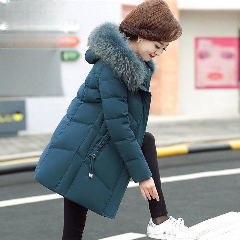 2023新款妈妈羽绒服女50岁中年洋气加厚冬装中老年人保暖鸭绒外套