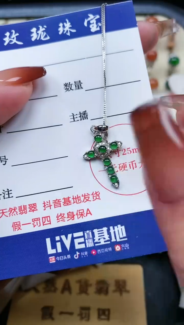 【闪购商品】翡翠颈饰银S925镶嵌1