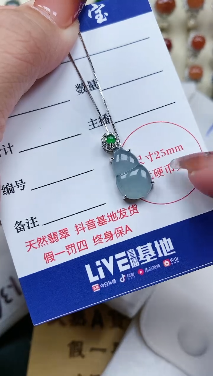 【闪购商品】翡翠颈饰银S925镶嵌1