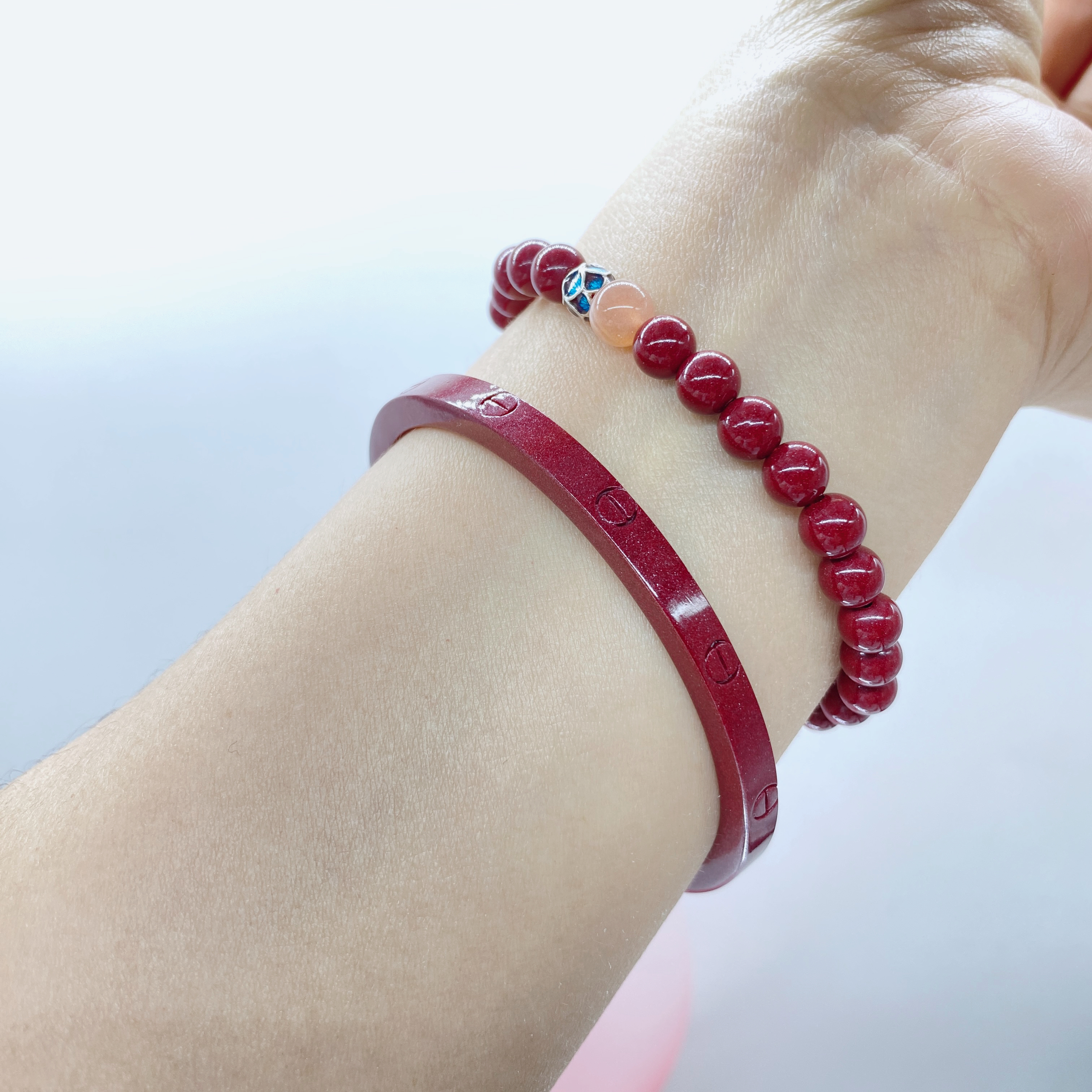 含辰砂工艺品天然高含量紫金砂朱砂高定版本朱砂手镯安哥拉红福利