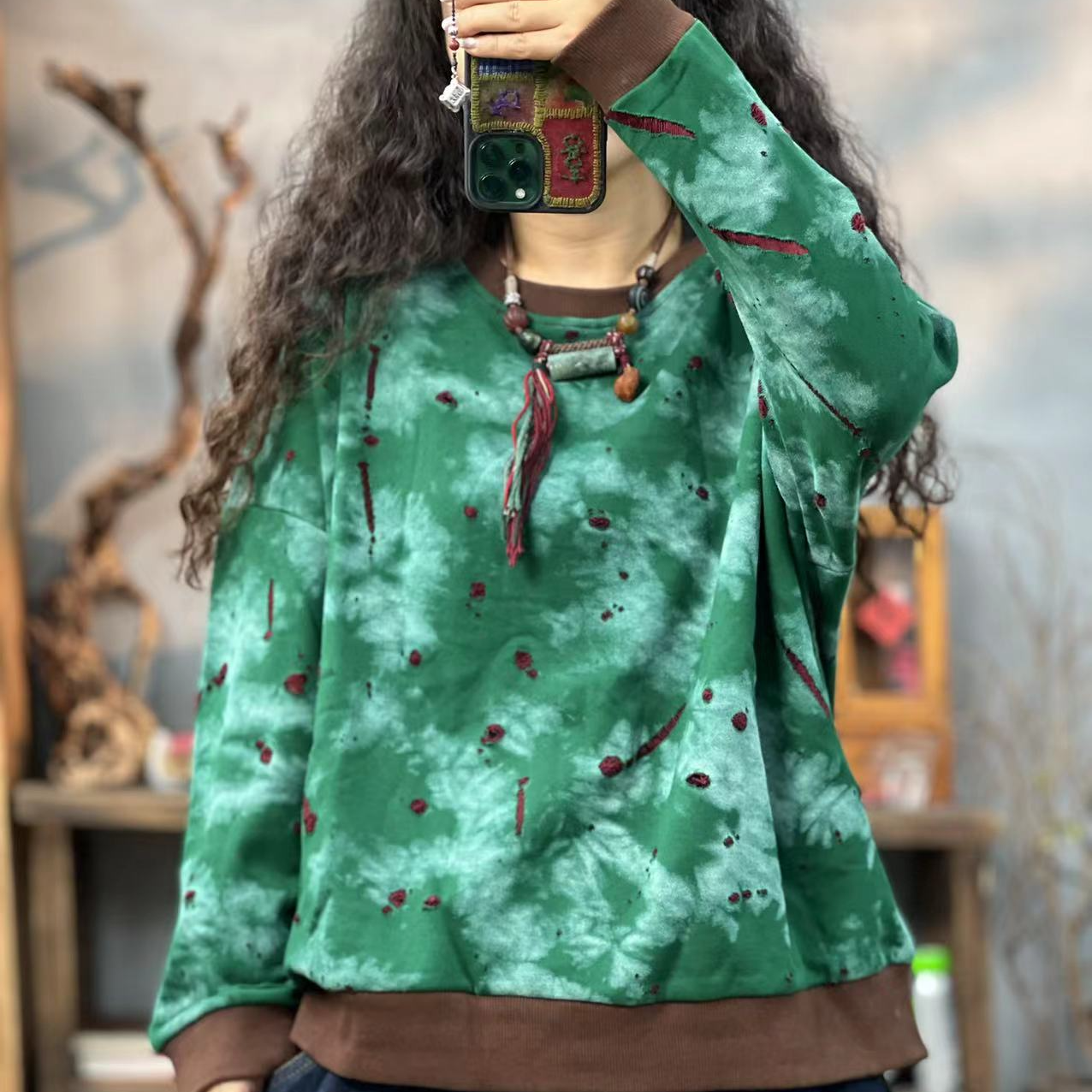 HY 破洞休闲短裤百搭减龄女士卫衣 胸围130长60