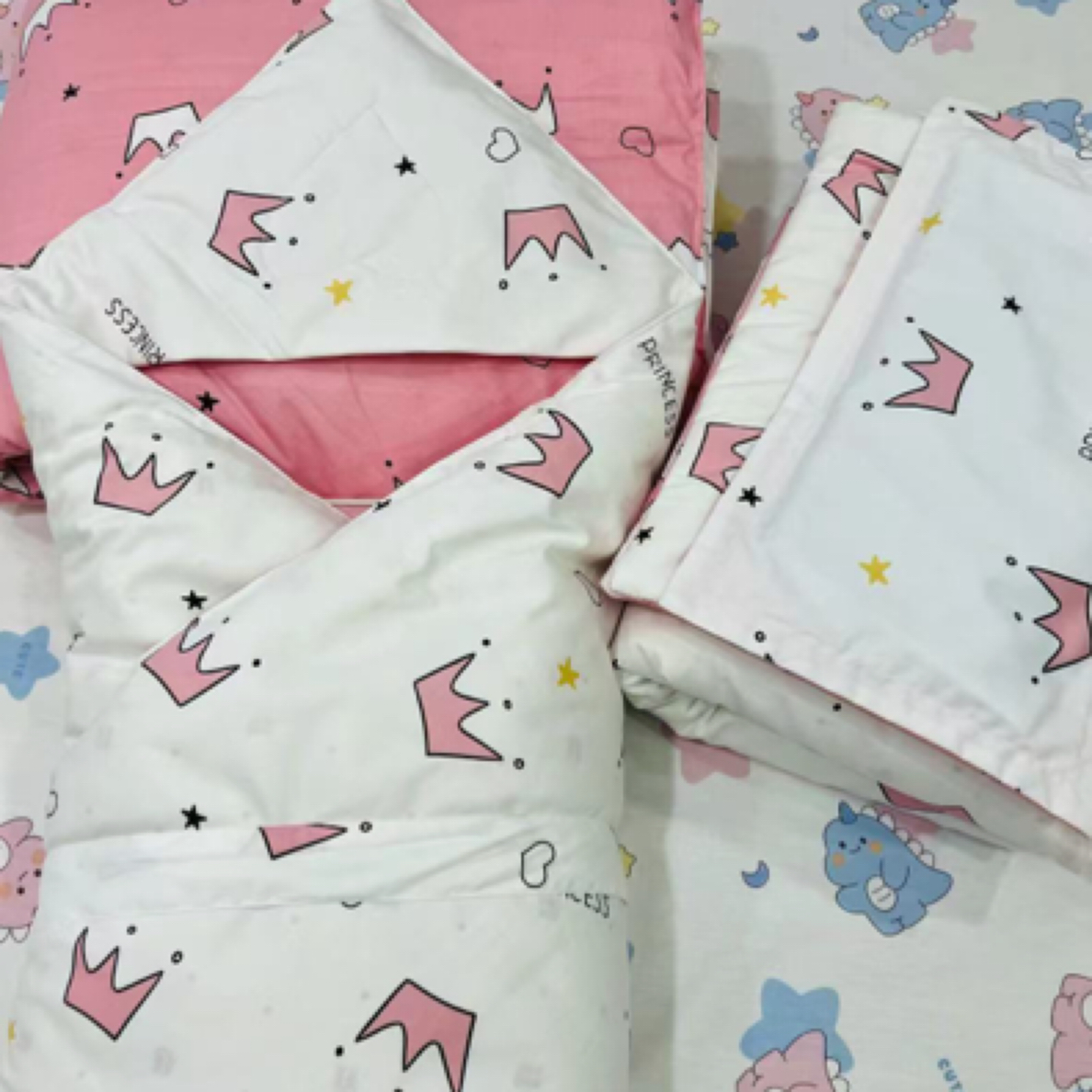 纯棉粉冠宝宝待产包