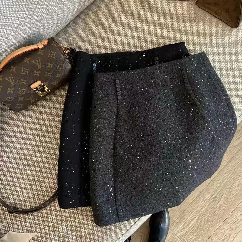 【星光璀璨】新年战袍A字半身裙韩系高级感精致闪闪显瘦包臀小裙子