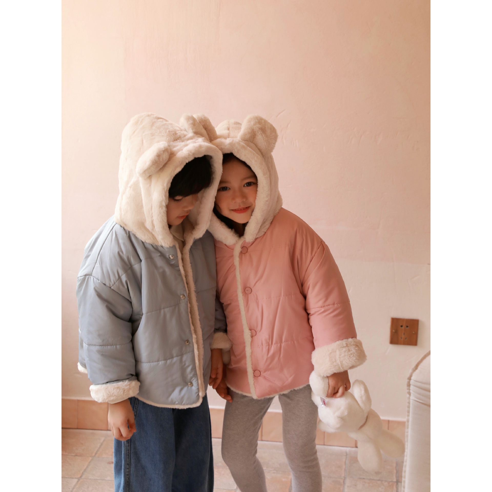 巴拉新品晚莞儿童秋冬加绒棉服外套男女童宝宝外穿加厚羽绒服直播