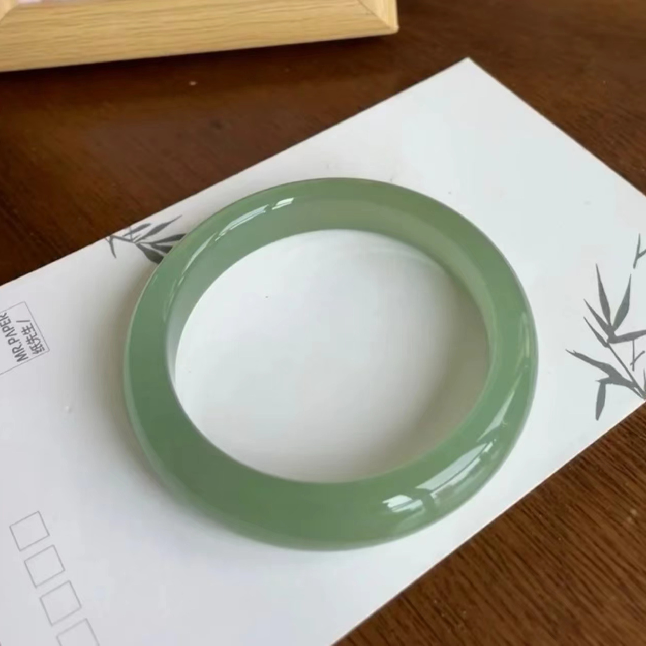 油青绿手镯63-64圈口