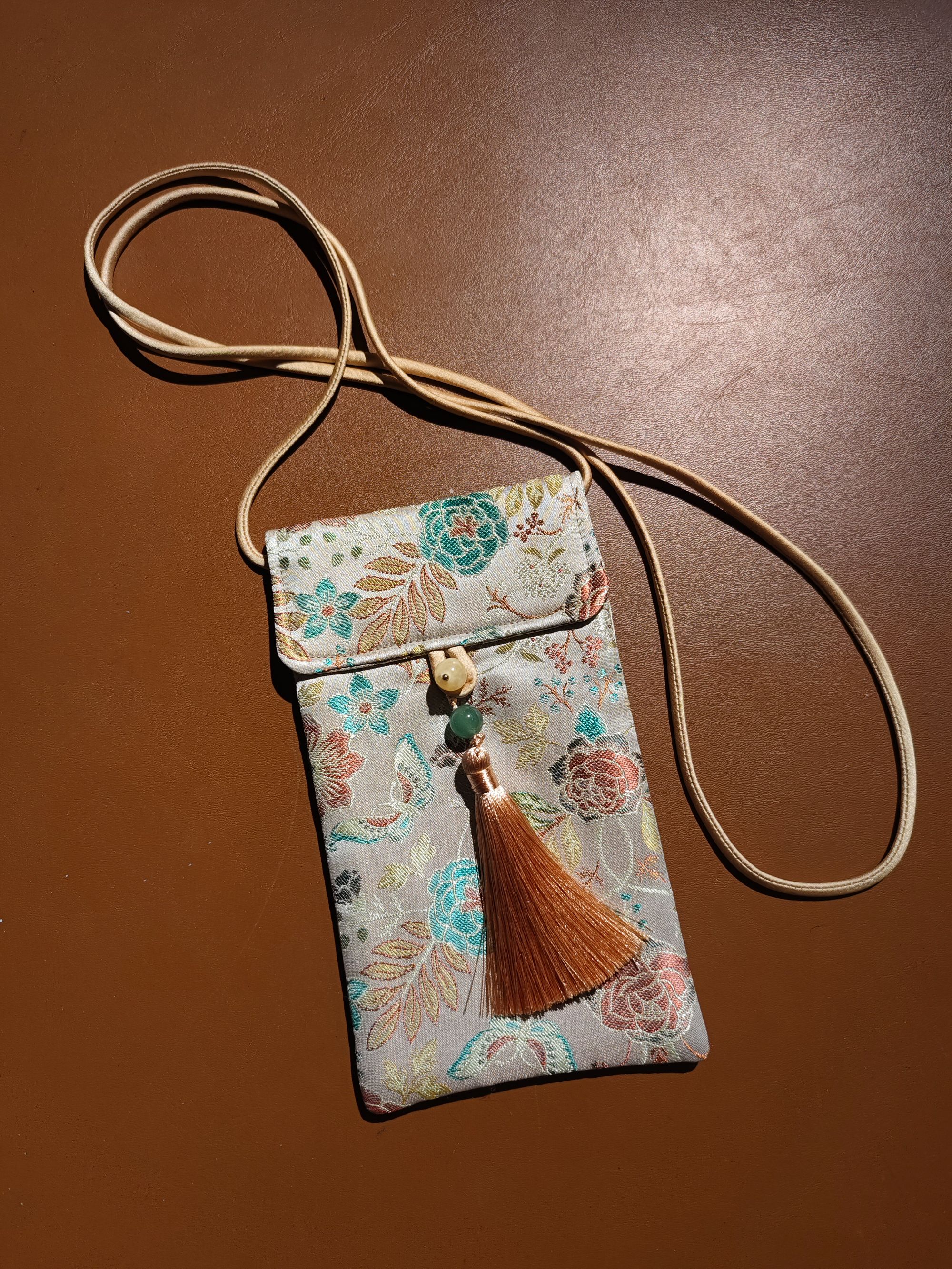 《佩佩定制》时尚国风古风百搭莫奈花园吊带手机包3172