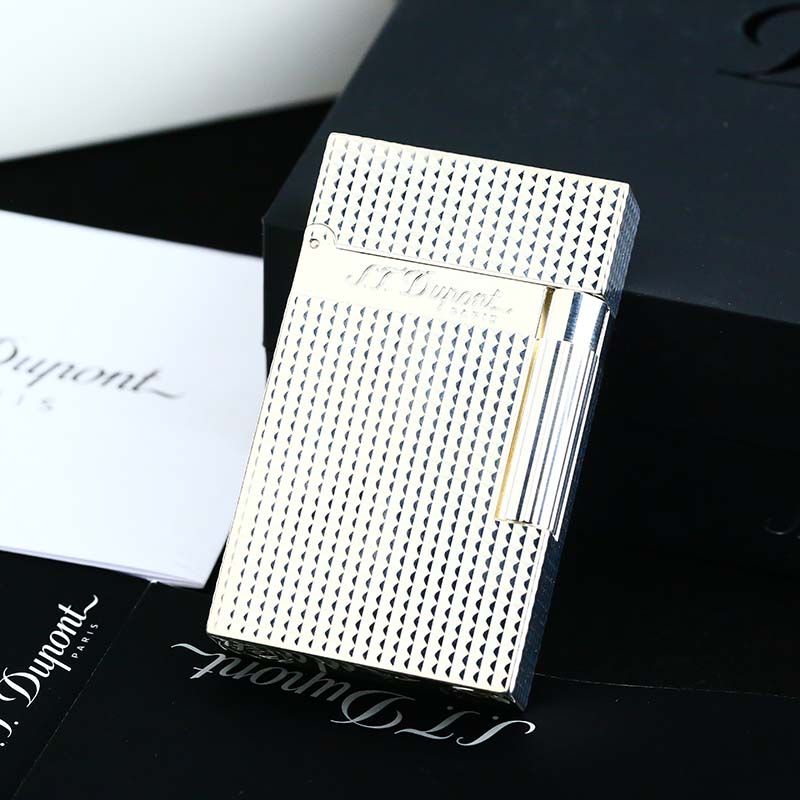 Dupont充气打火机镀银大巴黎钉L2大号男士奢品烟具防爆