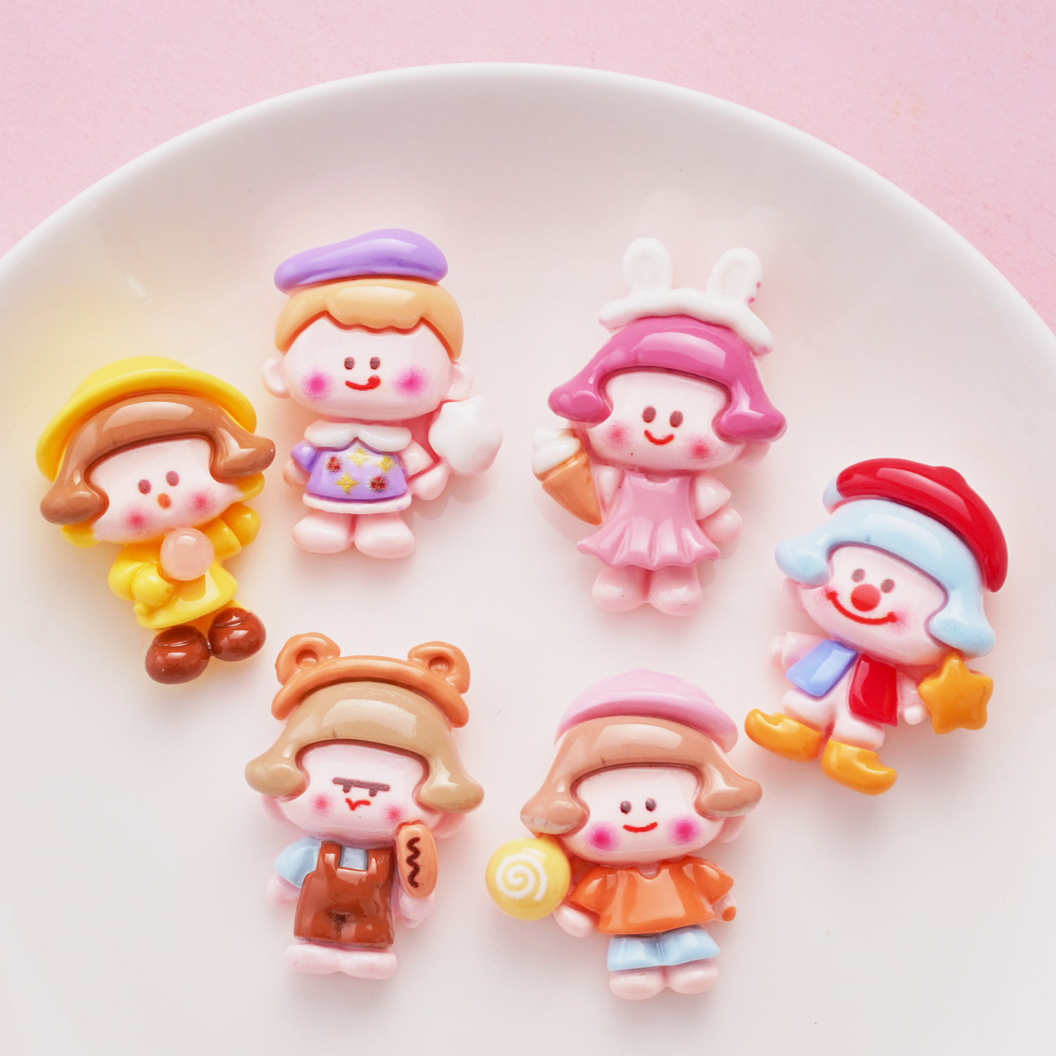 卡通树脂DIV配件发饰发夹配件网红树脂配件手工DIY配件