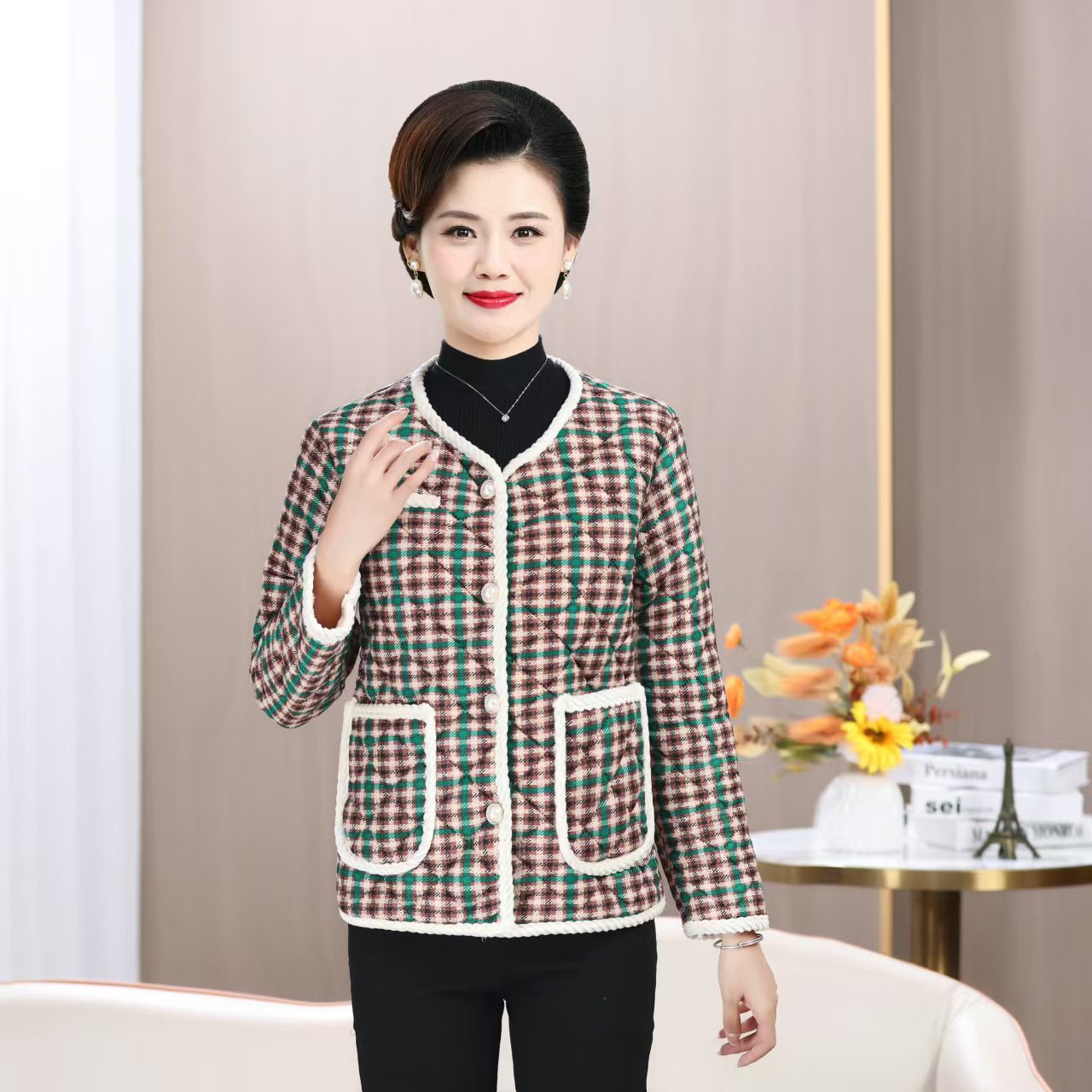 小香风棉衣秋冬新款棉衣外套时尚百搭短款棉服上衣