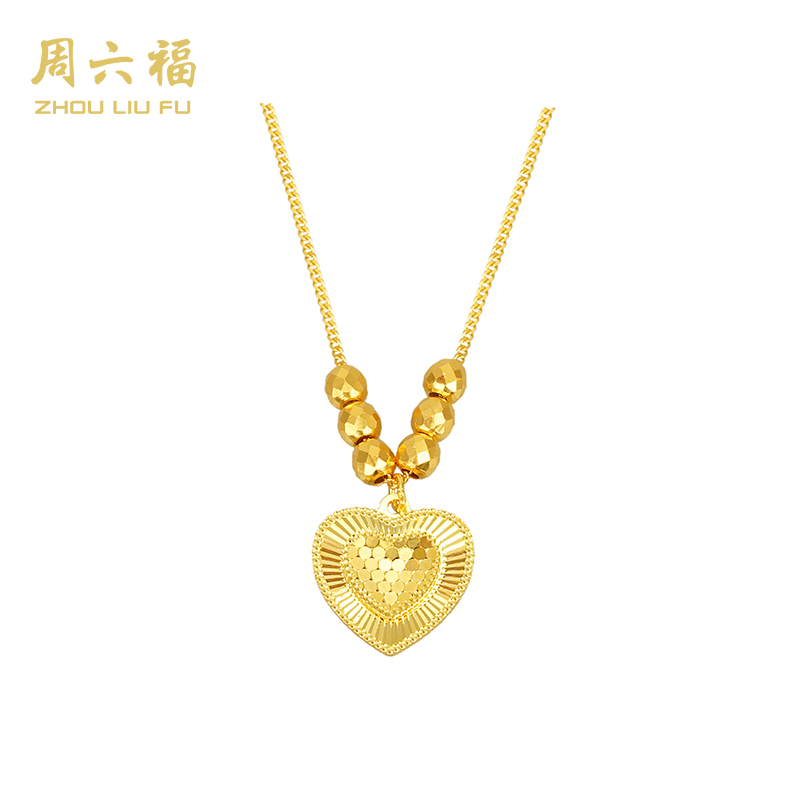ZHOU LIU FU/周六福 坠链均925银 澄光溢心套链-Y6342-主