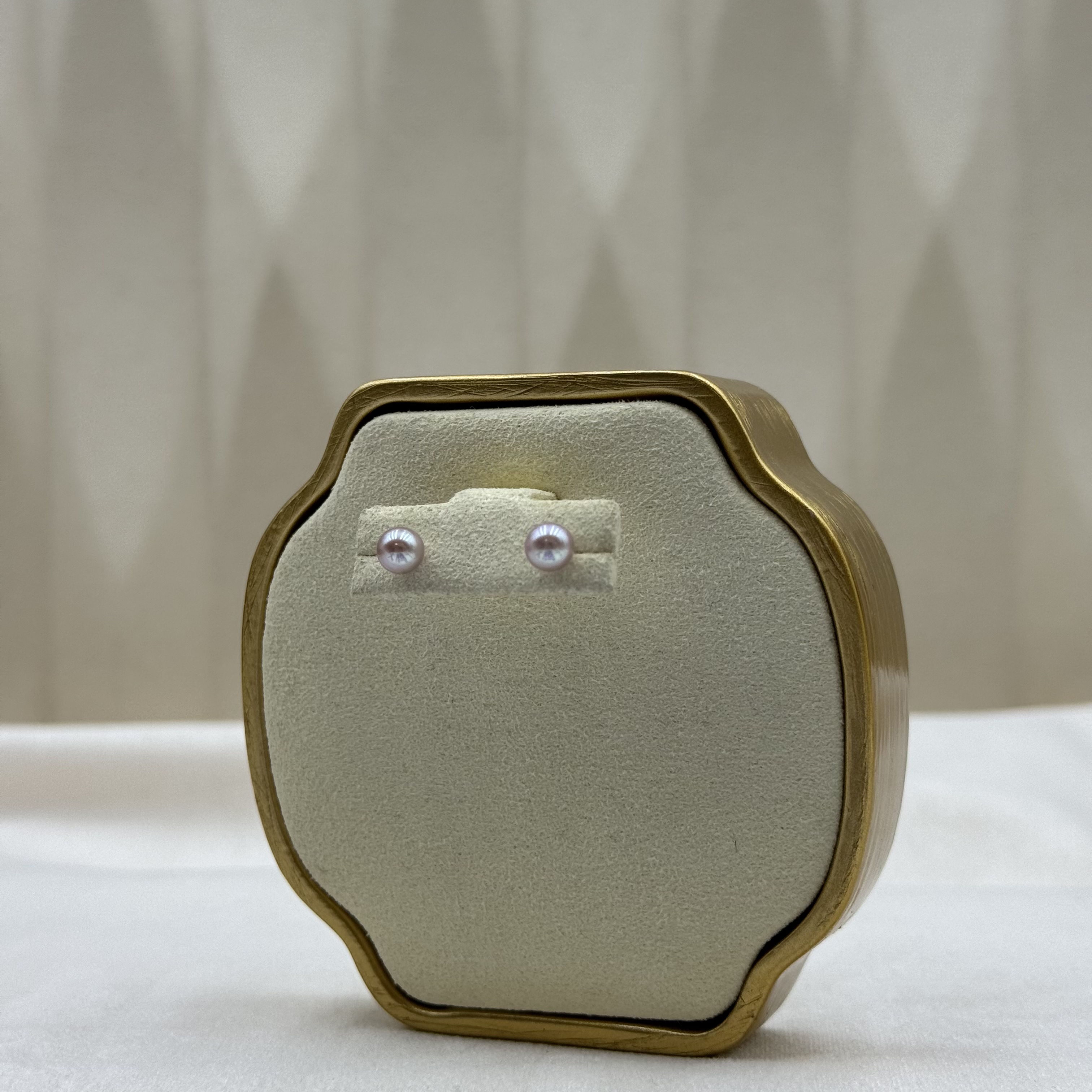 TE122【蓝莓炫紫】天然淡水无核极稀有色光珍珠耳钉5-6（非基地发货）