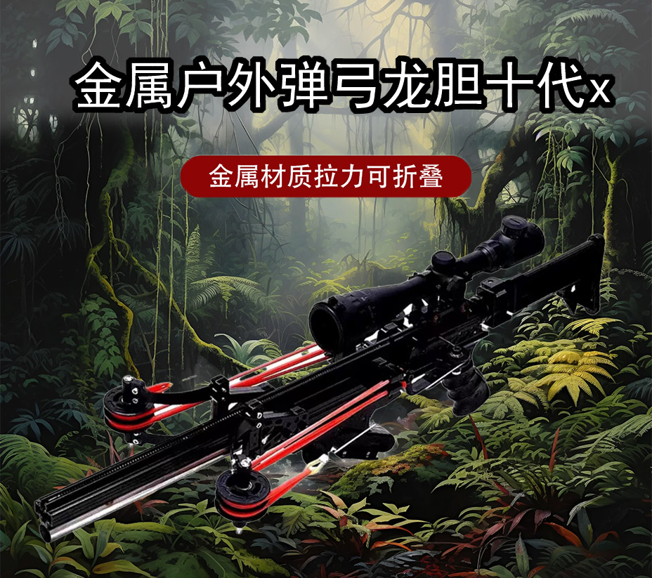 龙胆十代x40连发弹弓射程远成人高精度户外滑膛弹弓精准复合弓