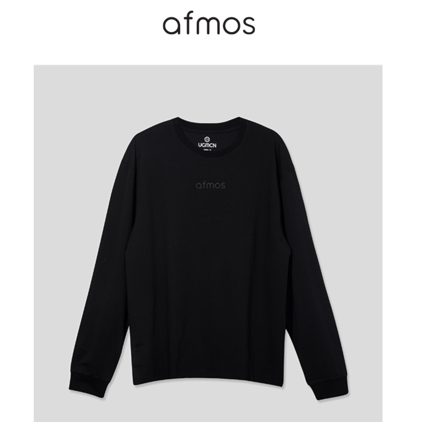 afmos运动机能宽松长袖T恤男女同款速干透气圆领套头卫衣休闲百搭