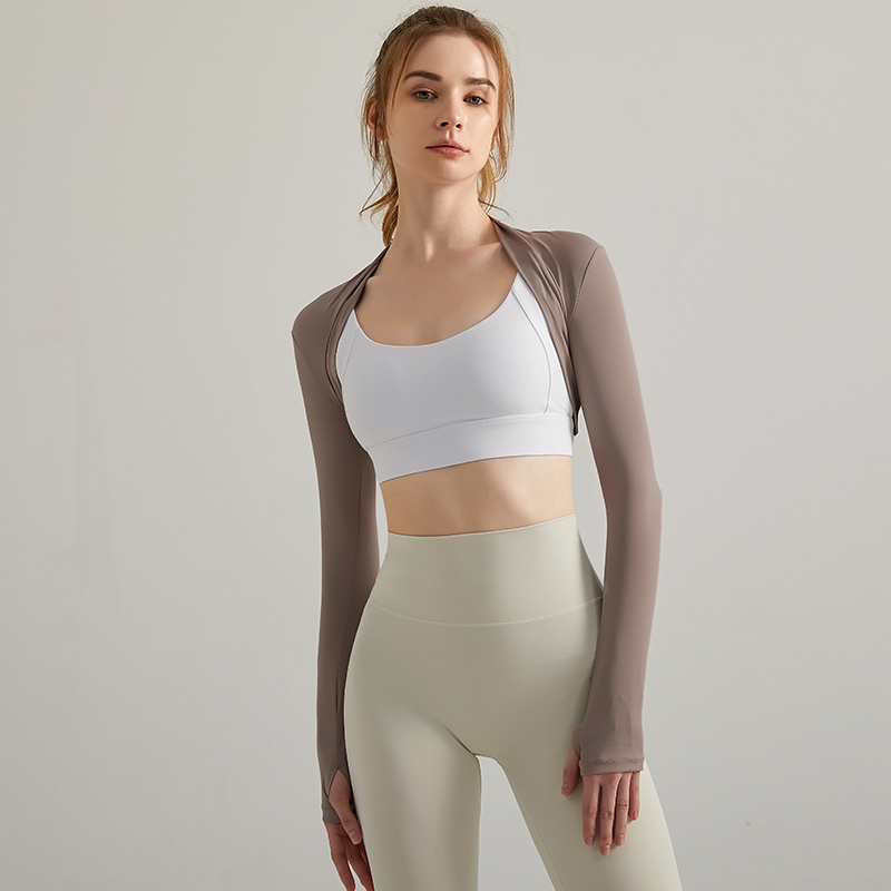 舞蹈披肩运动上衣女开衫健身披肩短款优雅瑜伽速干小坎肩瑜伽服